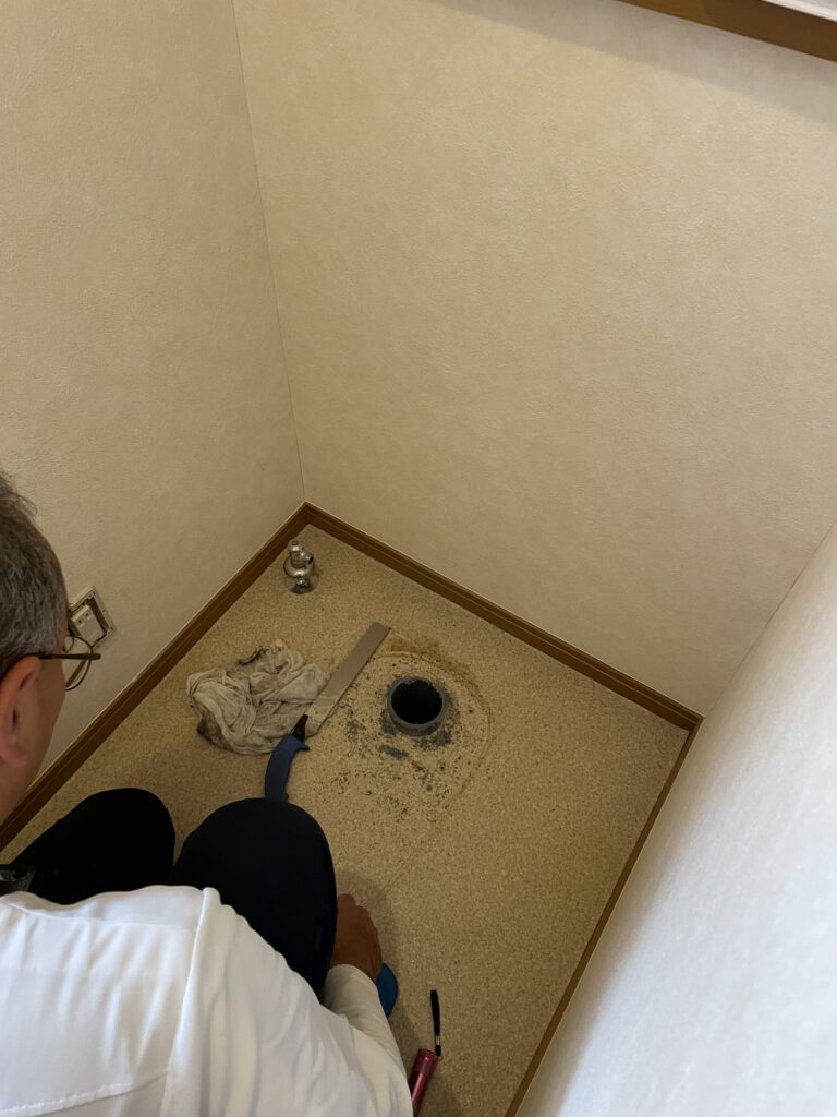 便器撤去、床剥がし